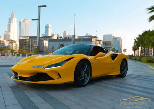 Dubai Airport Transfer - With Ferrari F8 Tributo 2022 - Golden Key Rent Car LLC