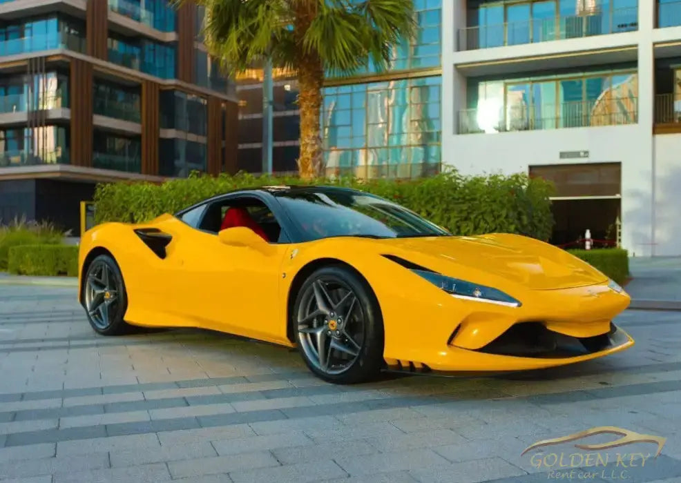Dubai Airport Transfer - With Ferrari F8 Tributo 2022 - Golden Key Rent Car LLC