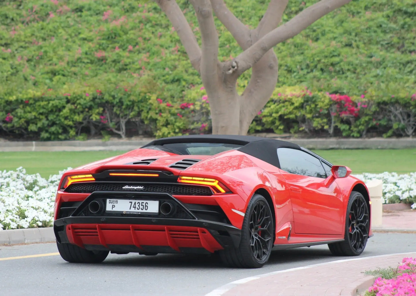 Lamborghini Huracan Evo Spyder Red 2023 or similar - Golden Key Rent Car LLC