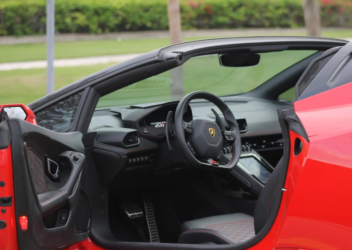 Lamborghini Huracan Evo Spyder Red 2023 or similar - Golden Key Rent Car LLC