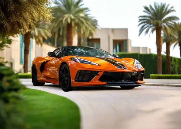 Corvette Rental Orange 2025 or Similar - Car Rental Without Driver in Dubai