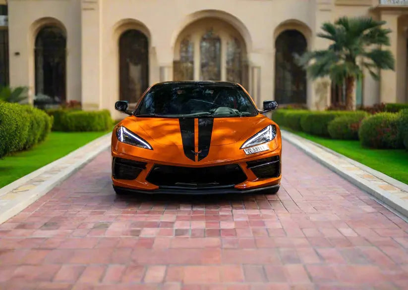 Rent Corvette Orange 2025 Golden Key Rent Car LLC