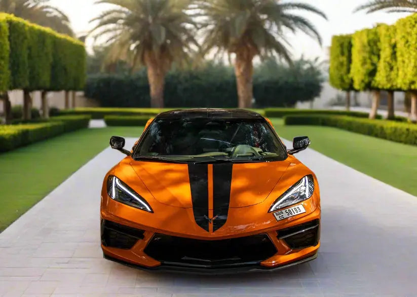 Rent Corvette Orange 2025 Golden Key Rent Car LLC