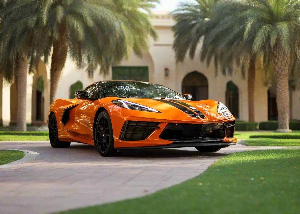 Rent Corvette Orange 2025 Golden Key Rent Car LLC