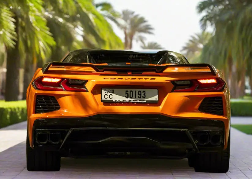 Rent Corvette Orange 2025 Golden Key Rent Car LLC