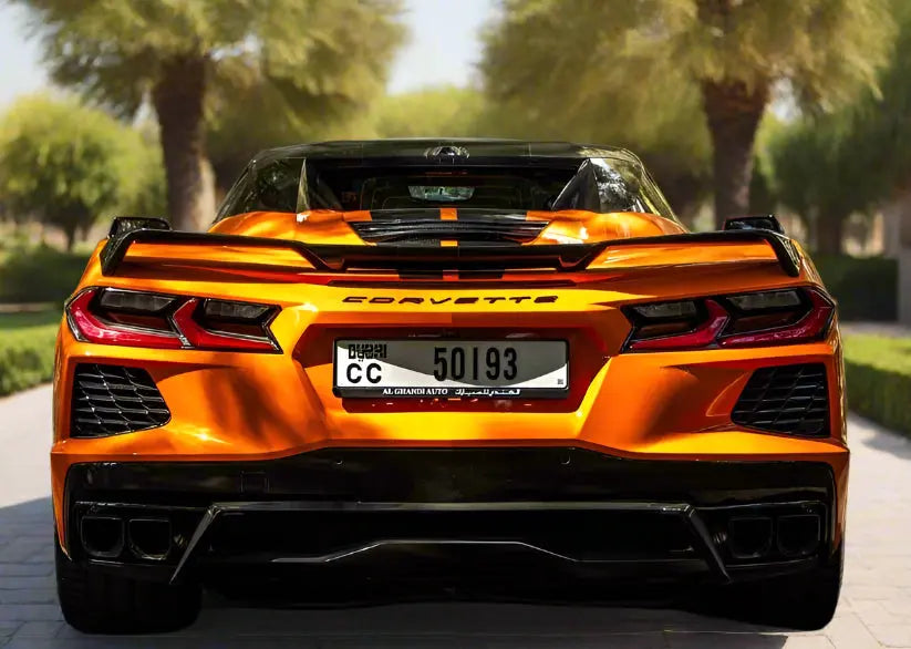 Rent Corvette Orange 2025 Golden Key Rent Car LLC