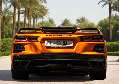 Rent Corvette Orange 2025 Golden Key Rent Car LLC