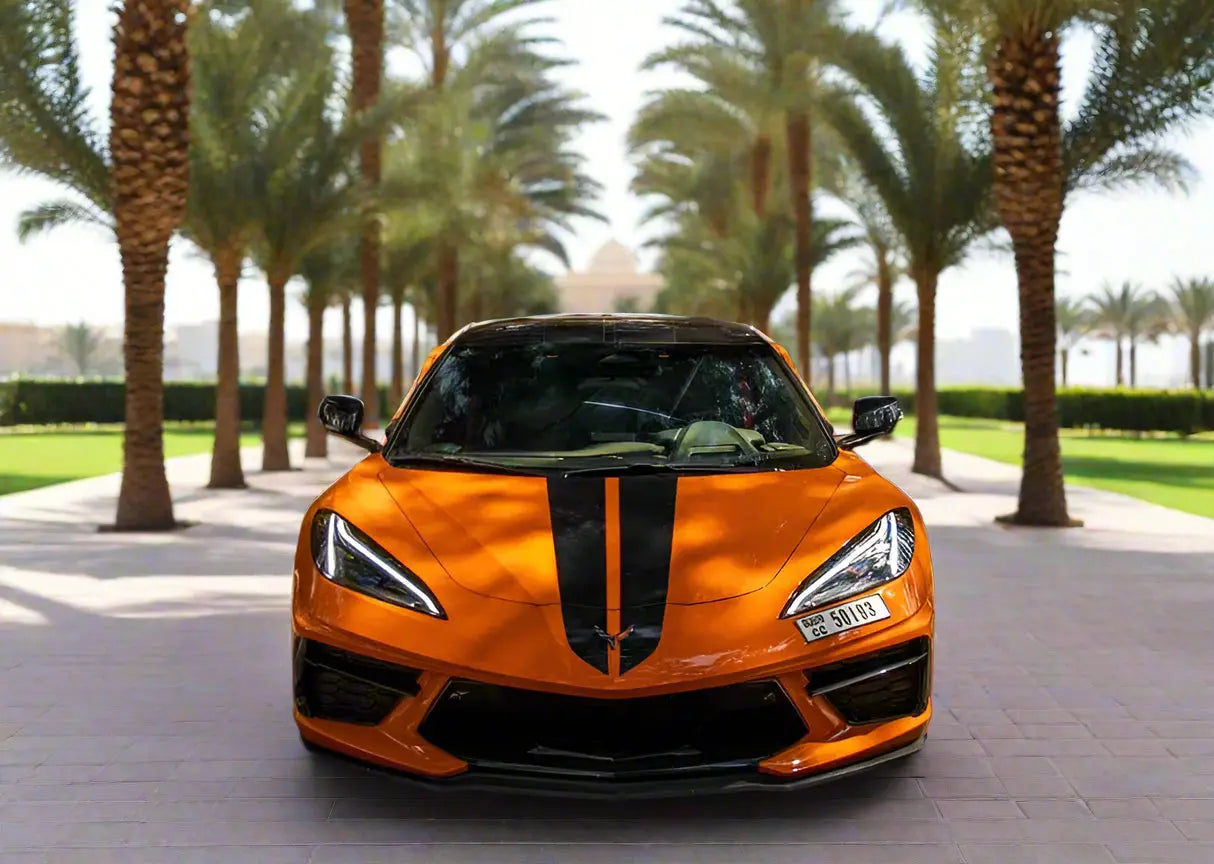 Rent Corvette Orange 2025 Golden Key Rent Car LLC