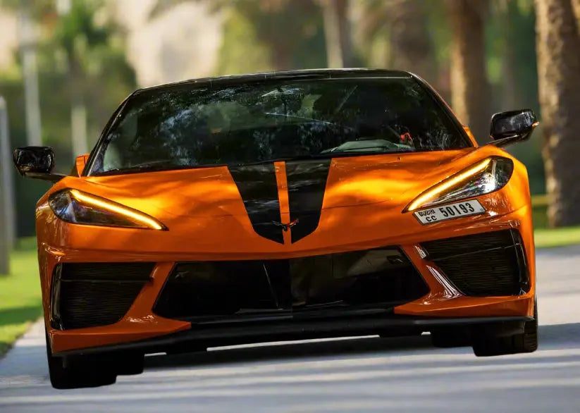 Rent Corvette Orange 2025 Golden Key Rent Car LLC