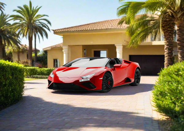 Rent Lamborghini Huracan Evo Spyder 2022 - Airport Car Rental in Dubai